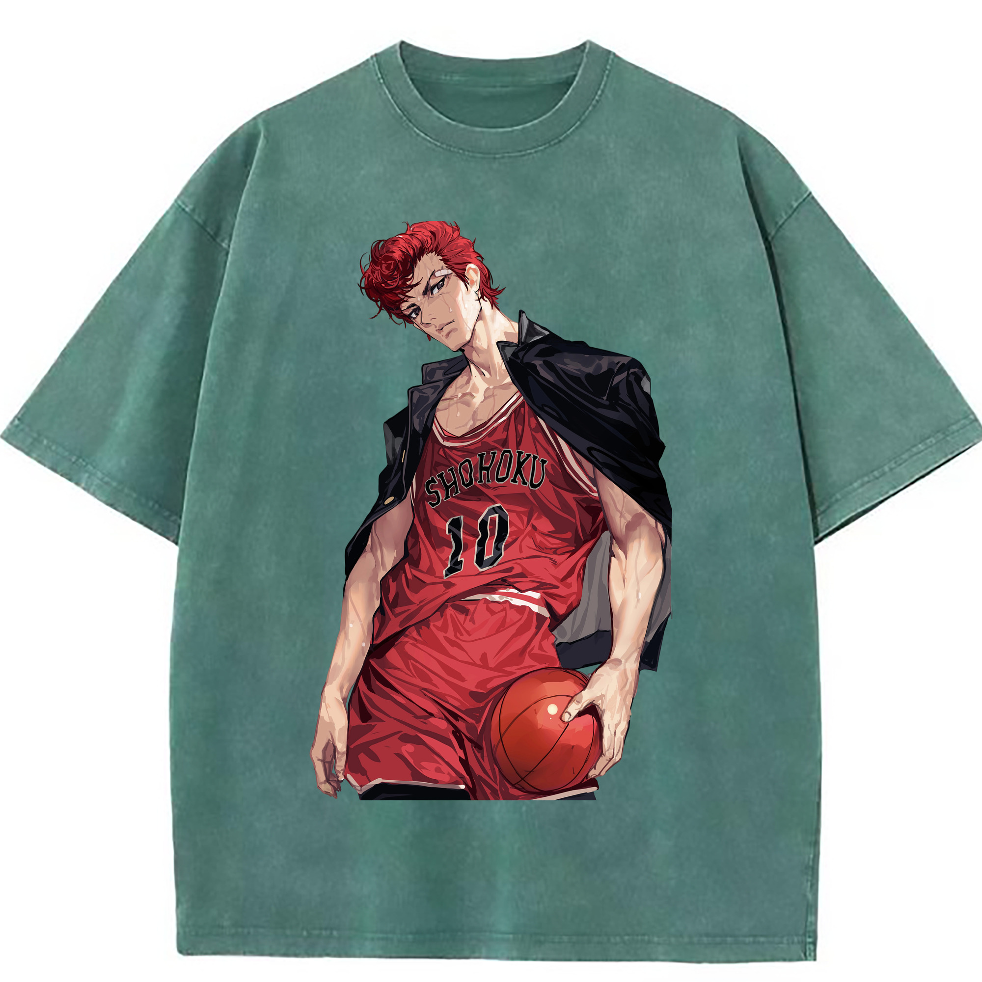 （画像用） SLAM DUNK／スラムダンク 綿100% ヴィンテージ風 半袖Tシャツ（フロントプリント）
